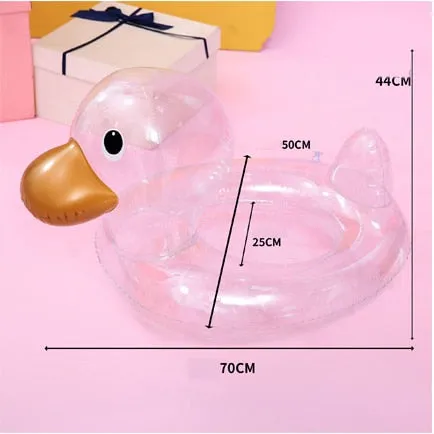 Kids' Cute Duck Swim Ring Inflatable Pool Toy