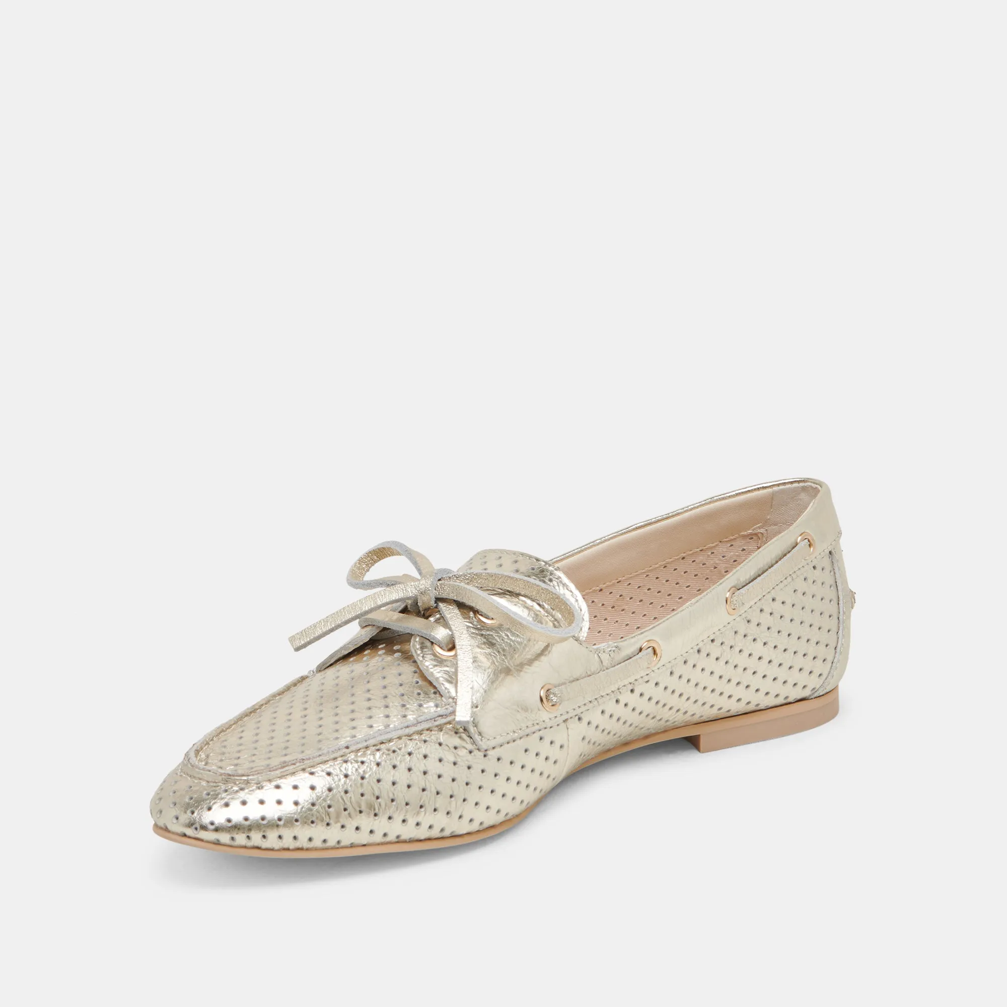 LAKIN LOAFERS PLATINUM PERFORATED LEATHER