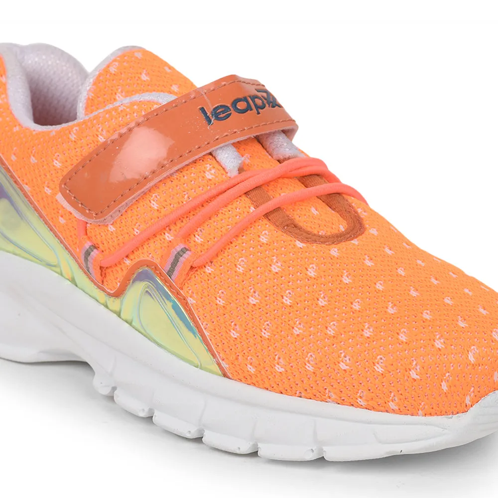 Leap7x Slip-on Athleisure Shoes For Kids (Orange) JEEVA-09 By Liberty