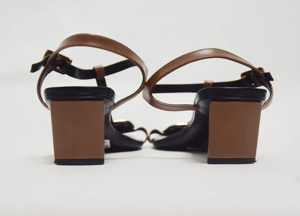 Leather Buckle Sandal | Size 9.5 US / 39.5 EU