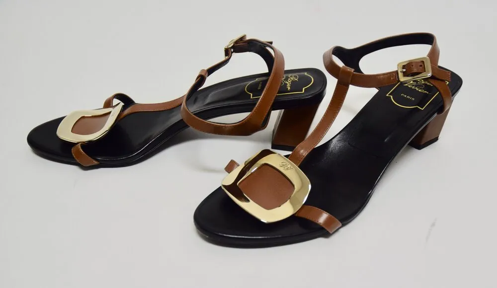 Leather Buckle Sandal | Size 9.5 US / 39.5 EU