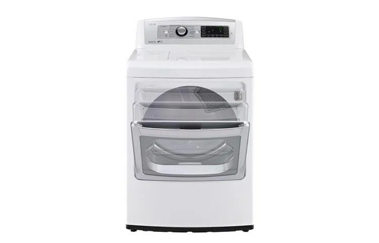 LG - 7.3 Cu. Ft. 14 Cycle Steam Gas Dryer - White