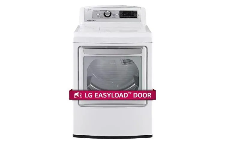 LG - 7.3 Cu. Ft. 14 Cycle Steam Gas Dryer - White