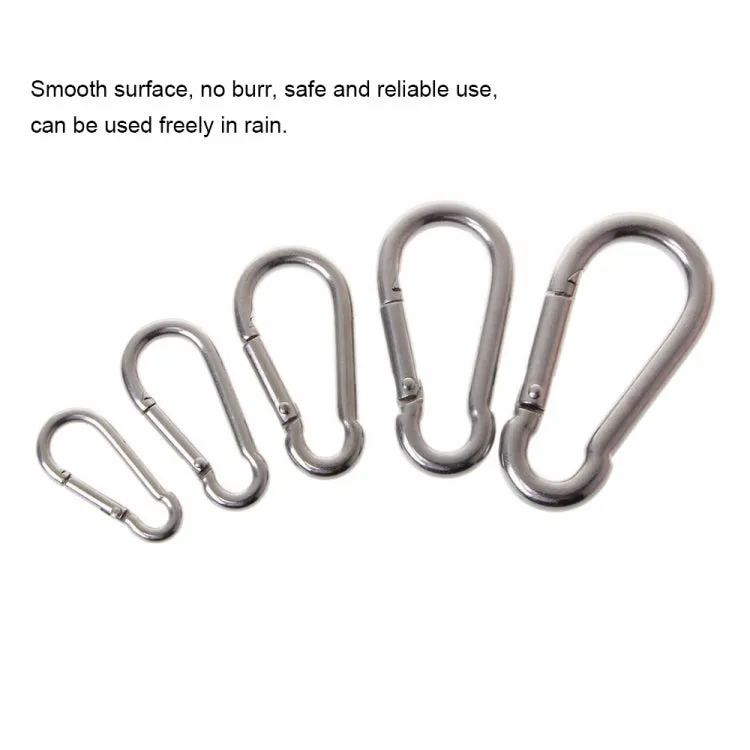 M11 Stainless Steel Carabiner Spring Hook Multi-tool Mountaineering Buckle Lock Camping Hook Rope, Inner Diameter: 10.84mm