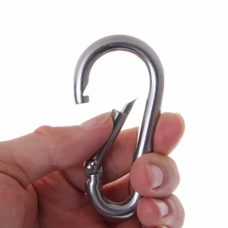 M11 Stainless Steel Carabiner Spring Hook Multi-tool Mountaineering Buckle Lock Camping Hook Rope, Inner Diameter: 10.84mm