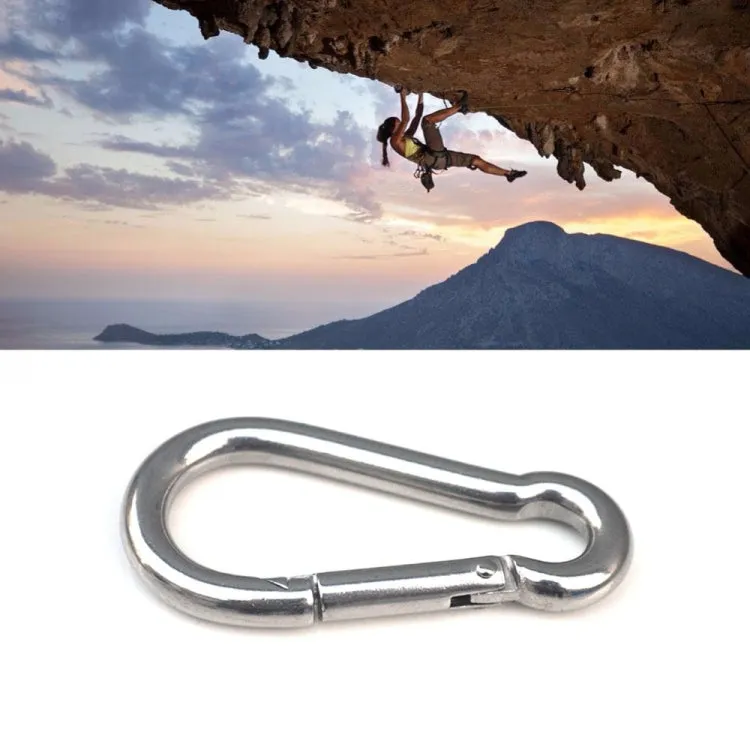 M11 Stainless Steel Carabiner Spring Hook Multi-tool Mountaineering Buckle Lock Camping Hook Rope, Inner Diameter: 10.84mm