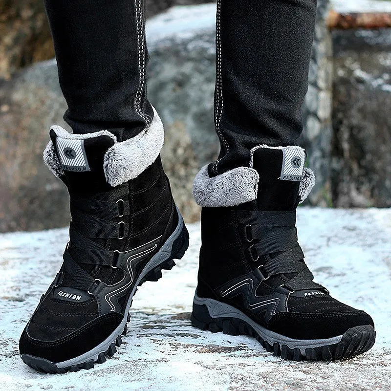 Man's winter velvet thermal stylish fashion joker comfortable snow boots