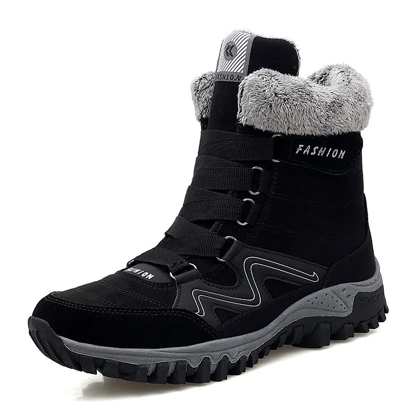 Man's winter velvet thermal stylish fashion joker comfortable snow boots