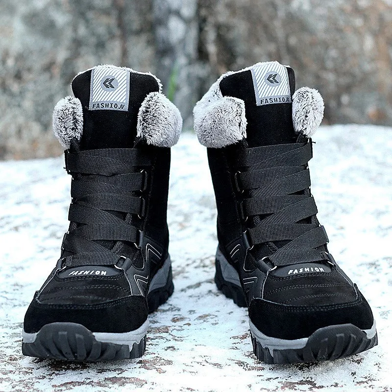 Man's winter velvet thermal stylish fashion joker comfortable snow boots