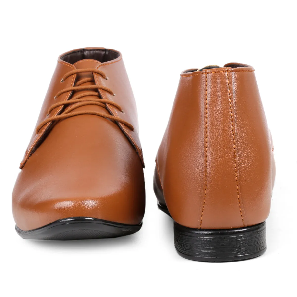 Men's 9 cm (3.5 Inch) Hidden Height Increasing Formal Office Wear Lace-up Boots