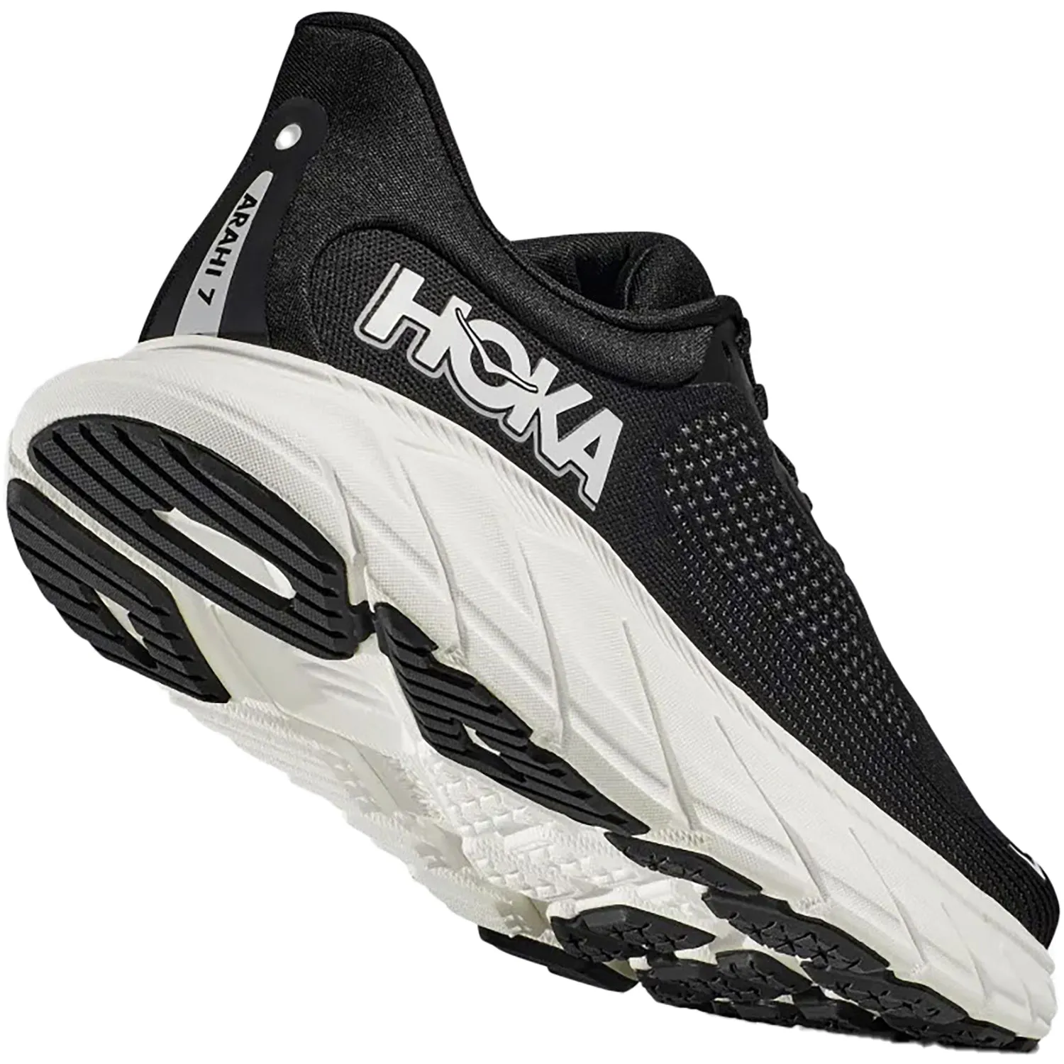 Men's Hoka Arahi 7 Black/White Mesh