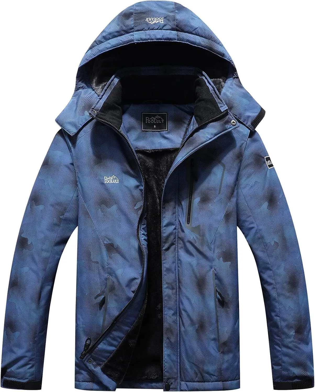 Men'S Ski Jacket Warm Winter Waterproof Windbreaker Hooded Raincoat Snowboarding Jackets