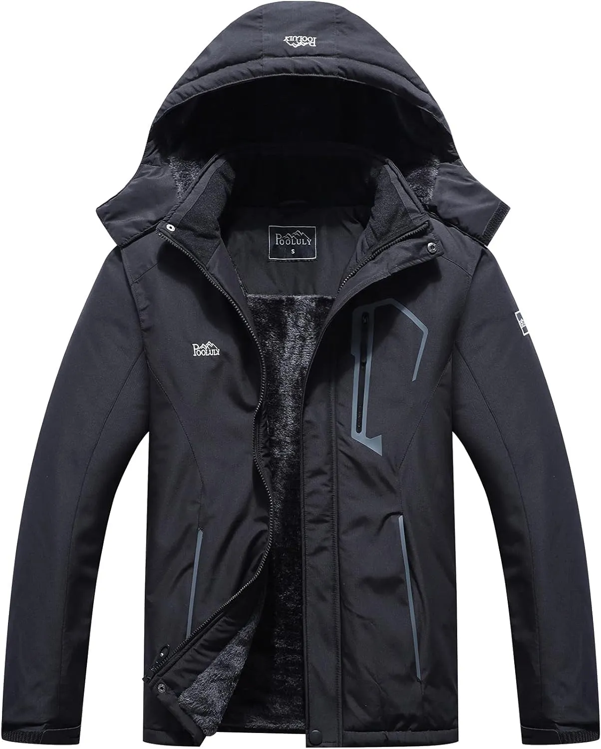 Men'S Ski Jacket Warm Winter Waterproof Windbreaker Hooded Raincoat Snowboarding Jackets