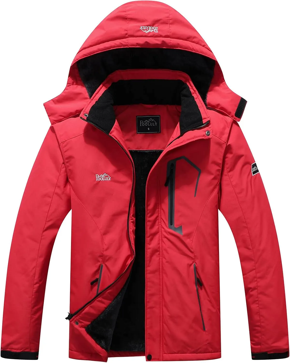 Men'S Ski Jacket Warm Winter Waterproof Windbreaker Hooded Raincoat Snowboarding Jackets