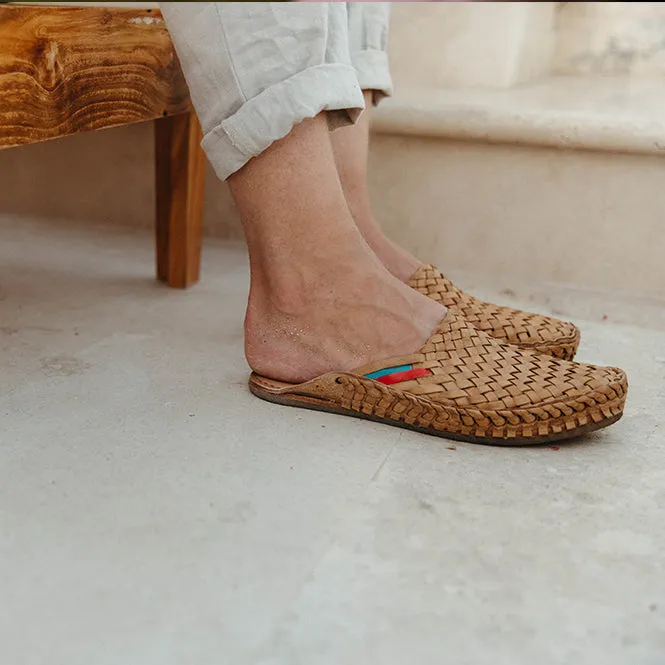 Men's Woven City Slipper in Honey   Stripes by Mohinders