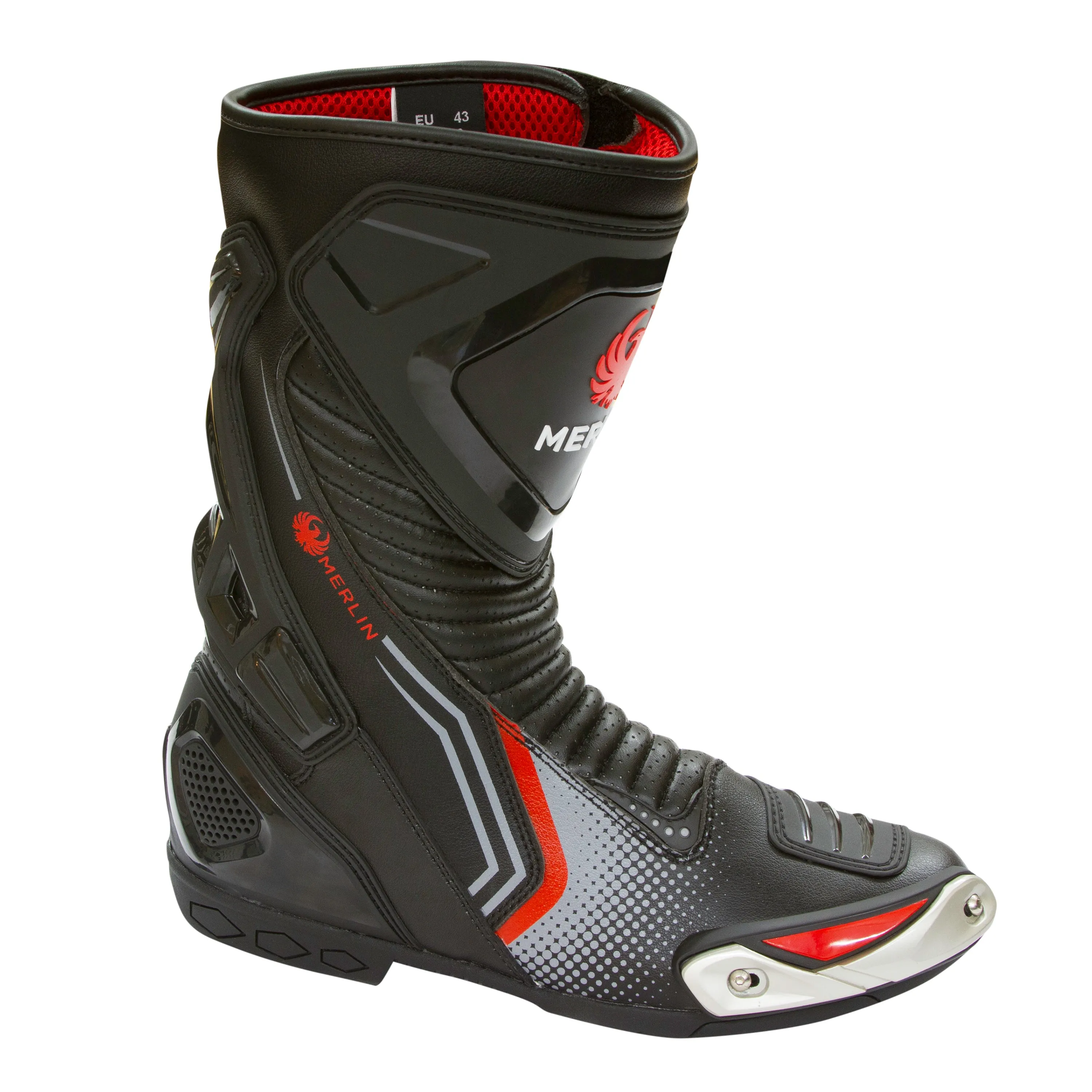 Merlin Phantom Sports Motorcycle Boots - Black/Red