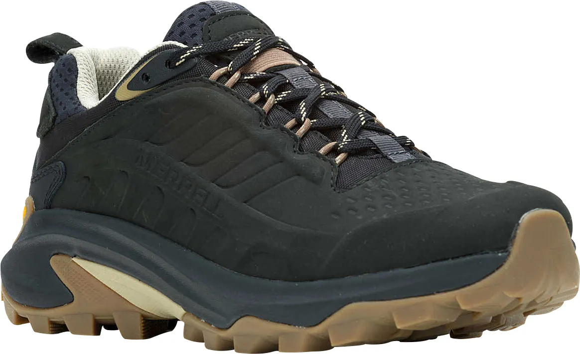 Merrell Moab Speed 2 Leather Waterproof Womens Walking Shoes - Black