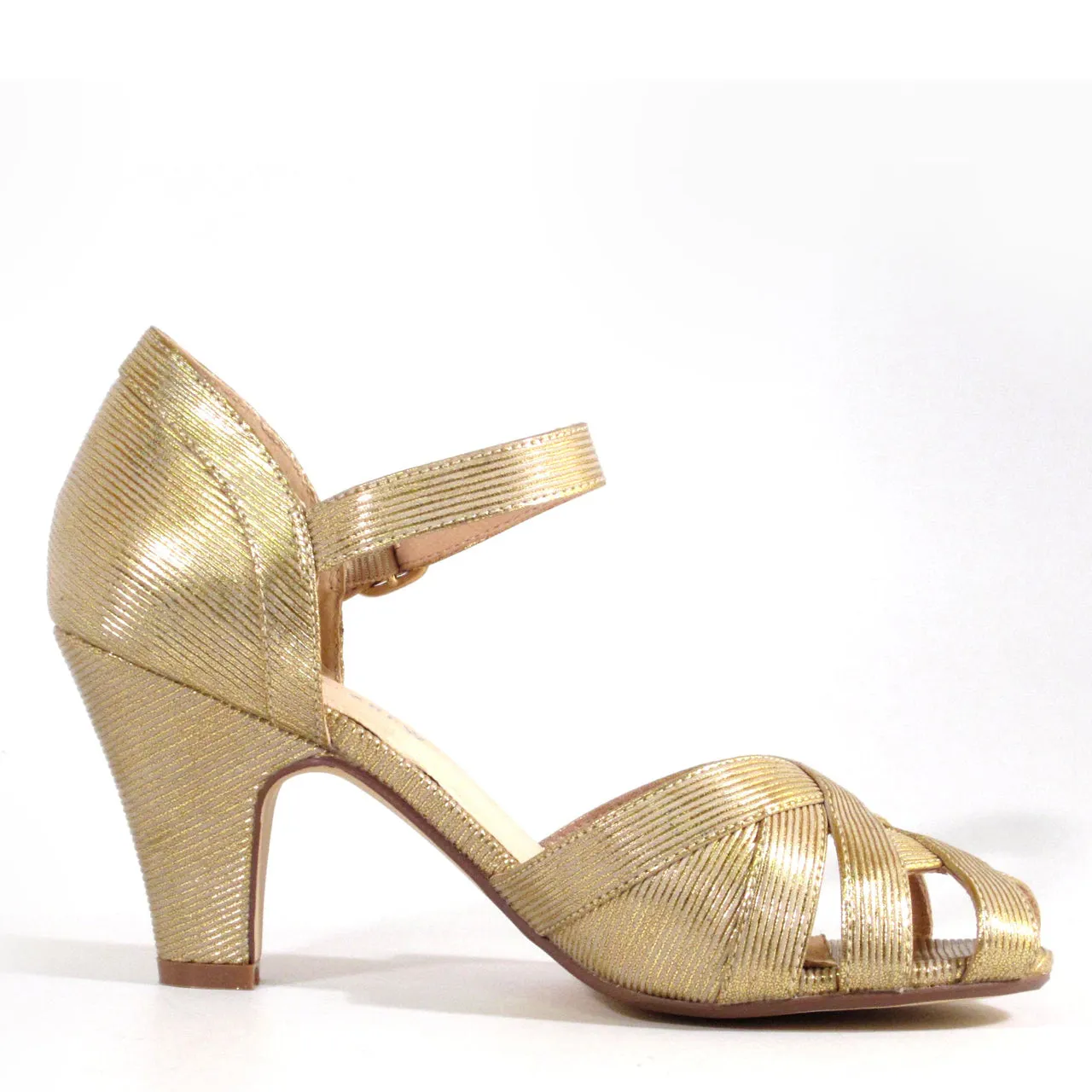 Metallic Gold Heels by Chelsea Crew