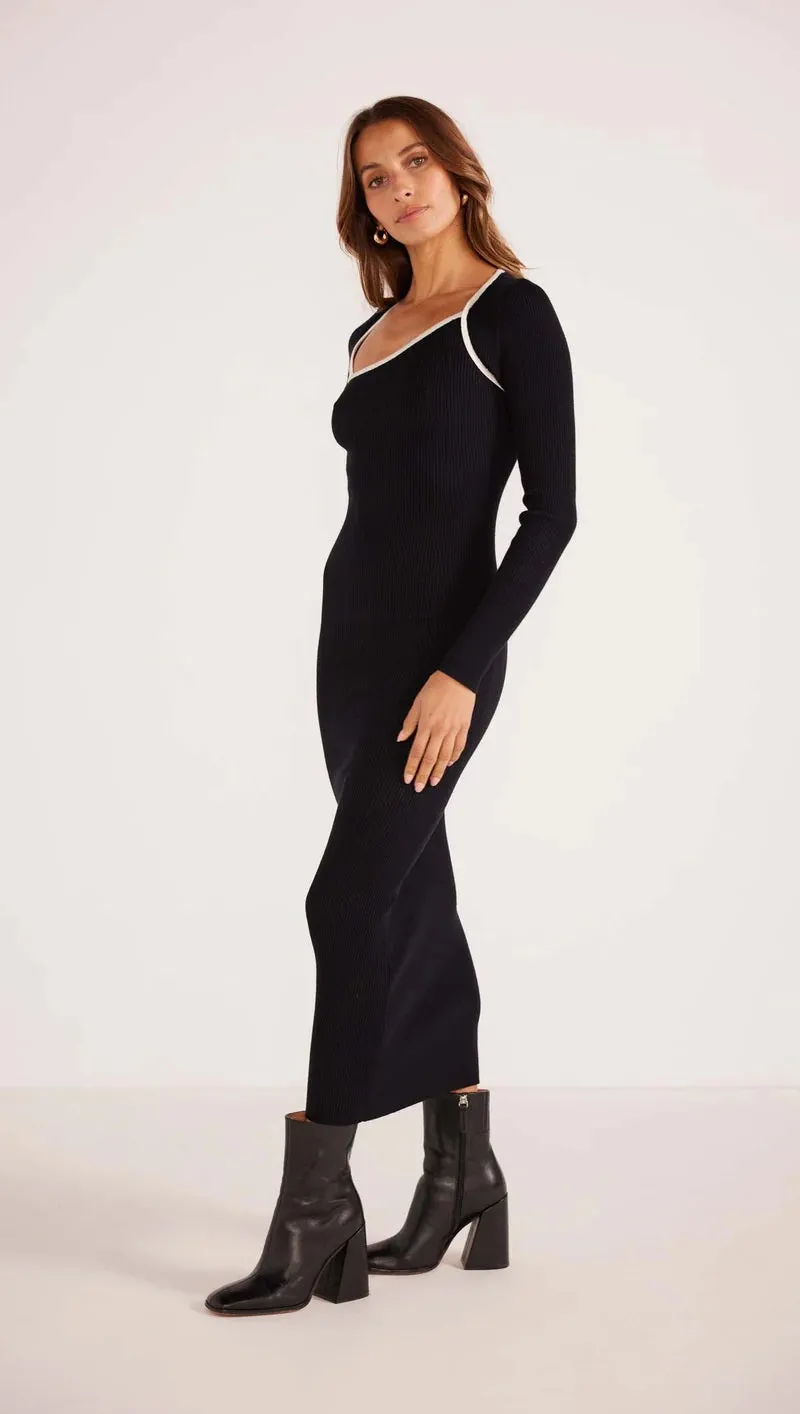 MinkPink Theia Knit Midi Dress