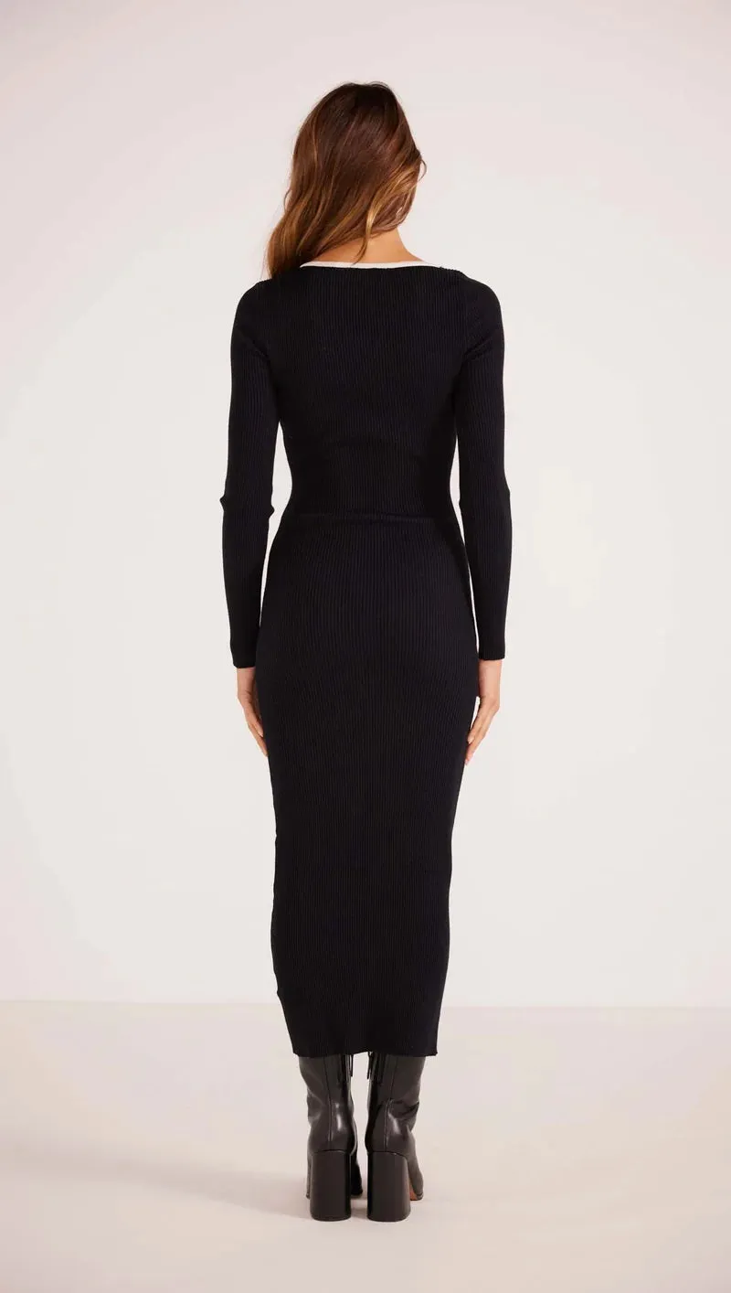 MinkPink Theia Knit Midi Dress