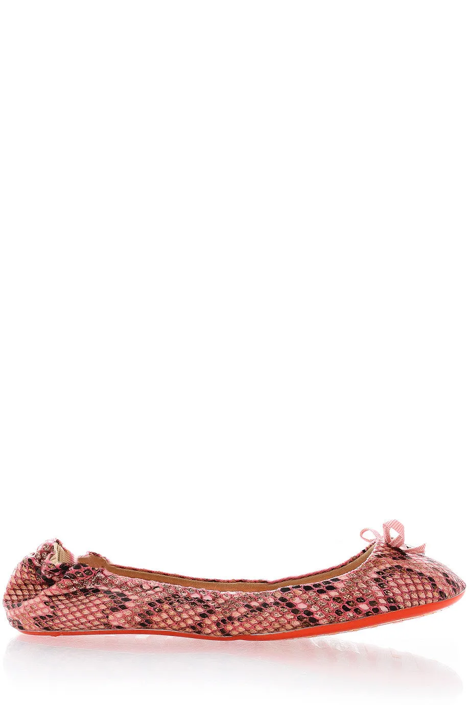 MIRIAM Pink Snakeprint Ballerinas