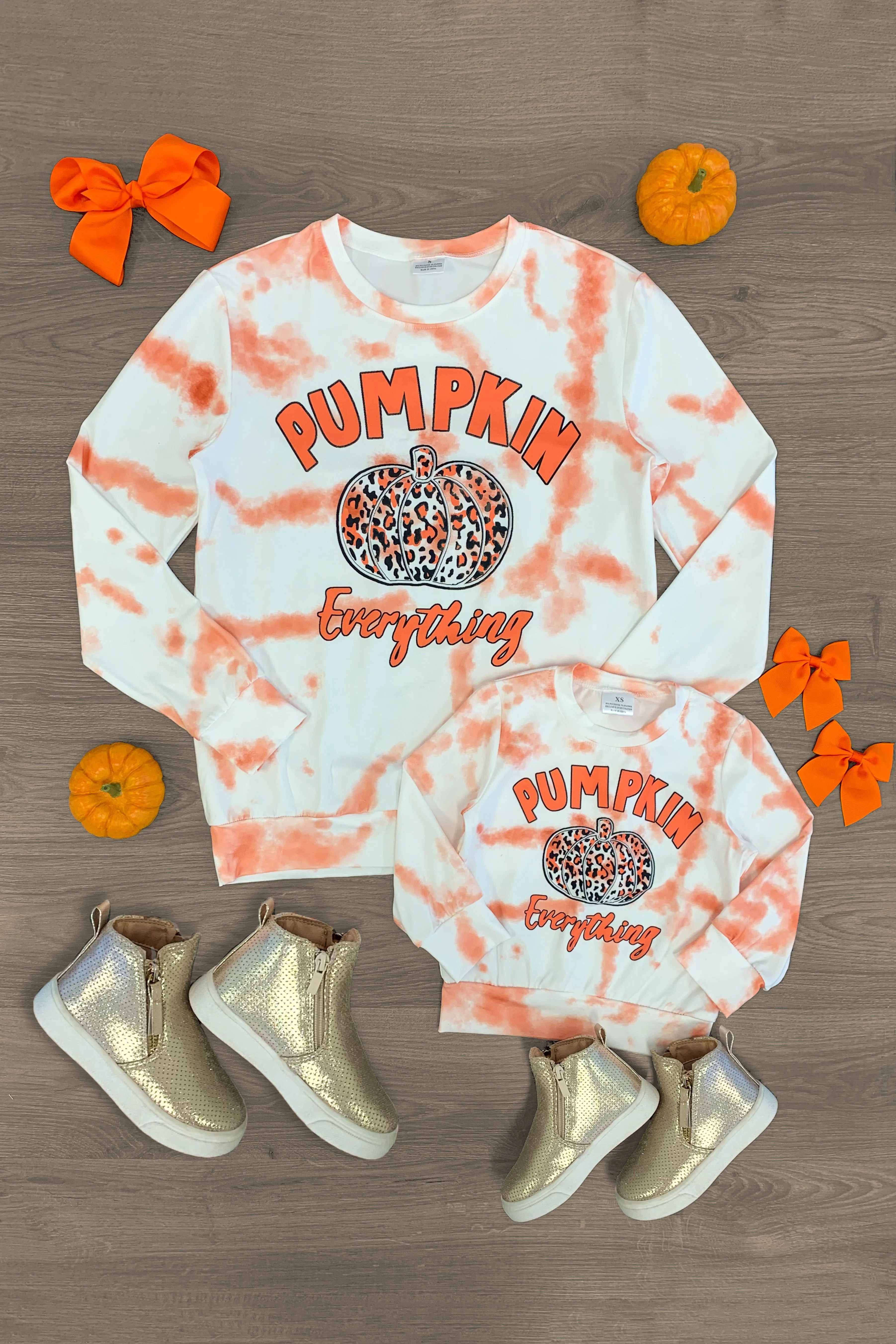 Mom & Me - "Pumpkin Everything" Tie Dye Pullover