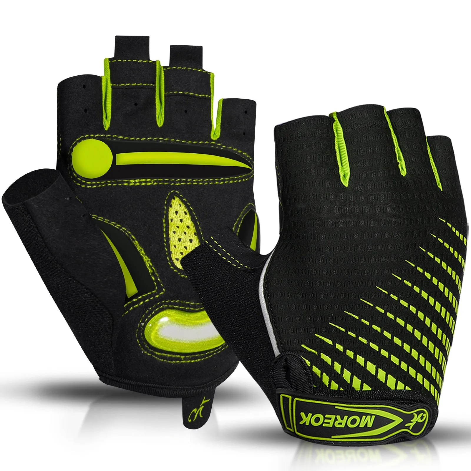 MOREOK Bike Gloves 5MM Liquid Gel Pad Bicycle Gloves Shockproof