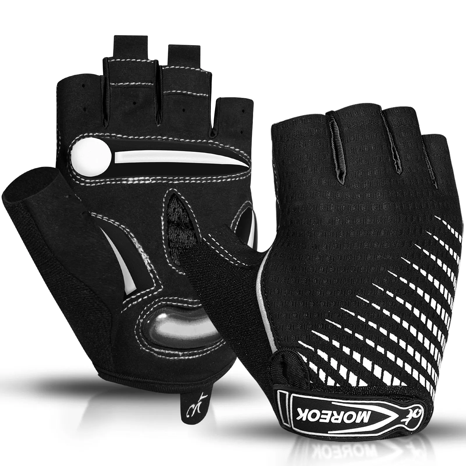 MOREOK Bike Gloves 5MM Liquid Gel Pad Bicycle Gloves Shockproof