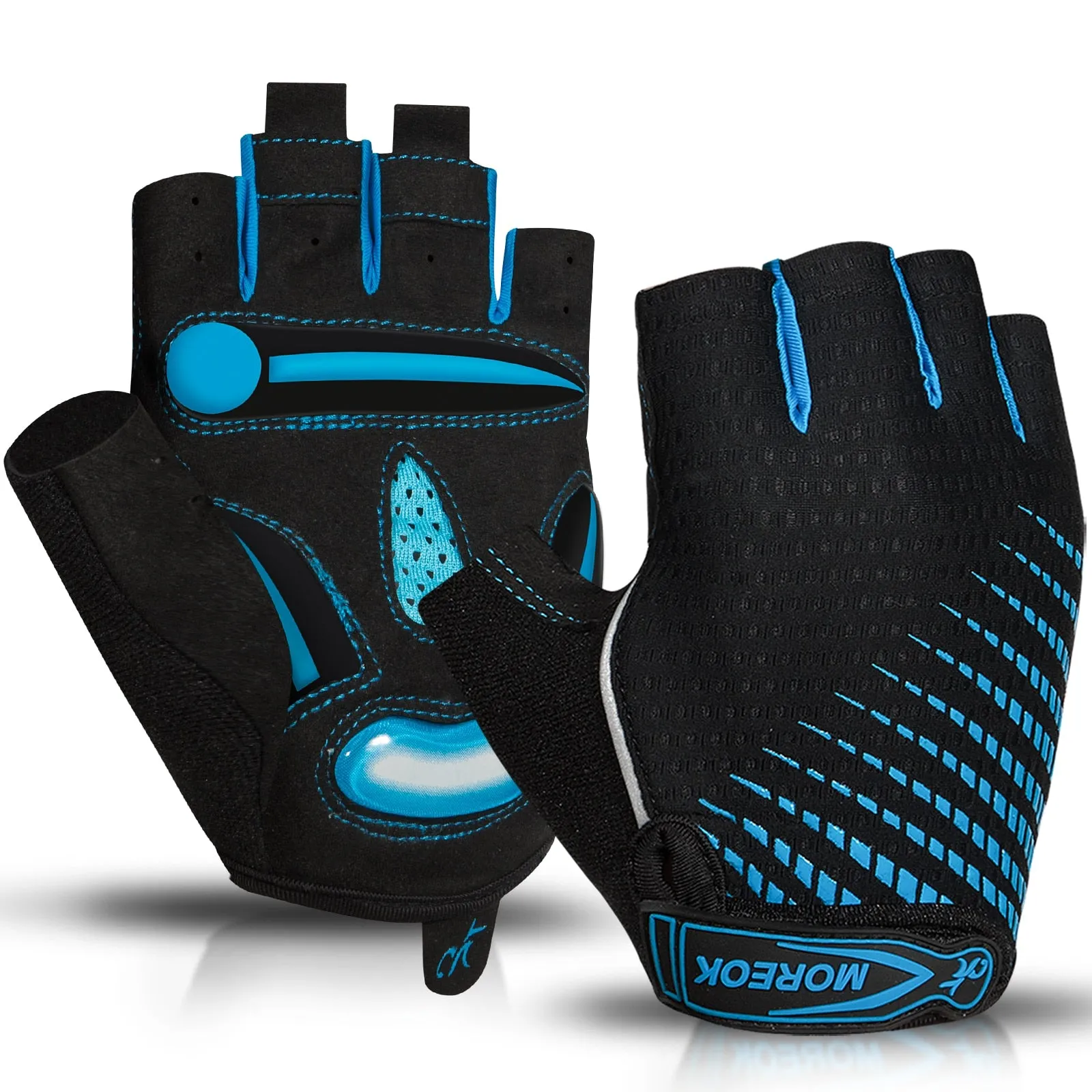 MOREOK Bike Gloves 5MM Liquid Gel Pad Bicycle Gloves Shockproof