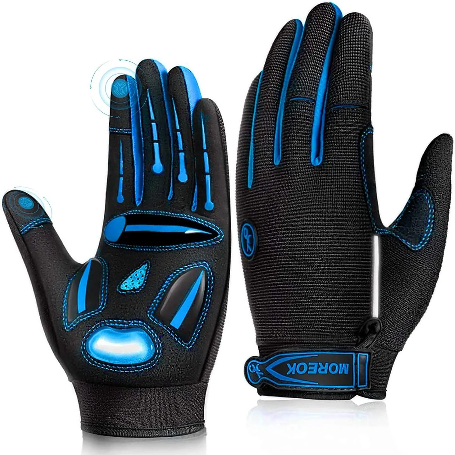 MOREOK Bike Gloves 5MM Liquid Gel Pad Bicycle Gloves Shockproof