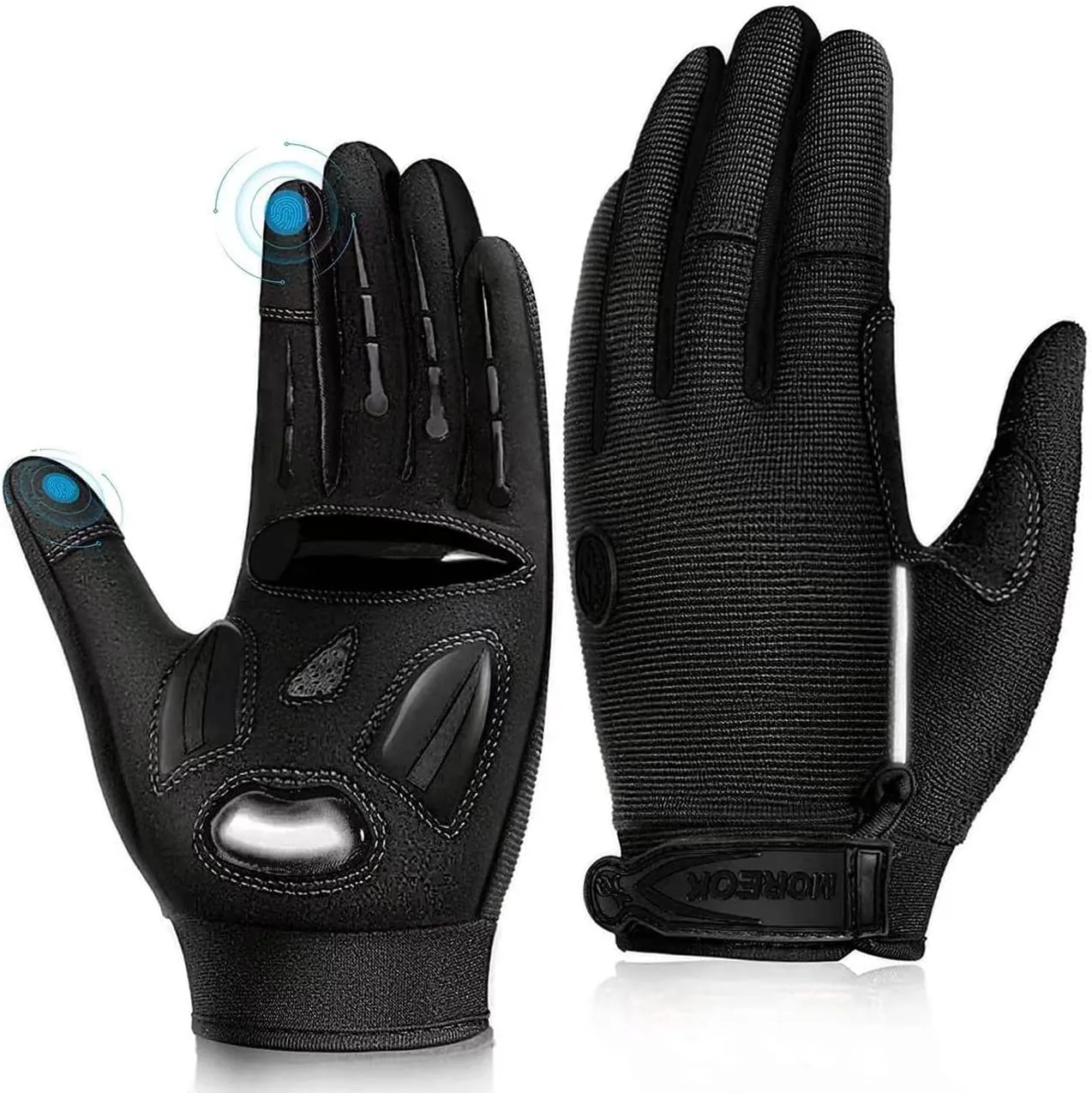 MOREOK Bike Gloves 5MM Liquid Gel Pad Bicycle Gloves Shockproof