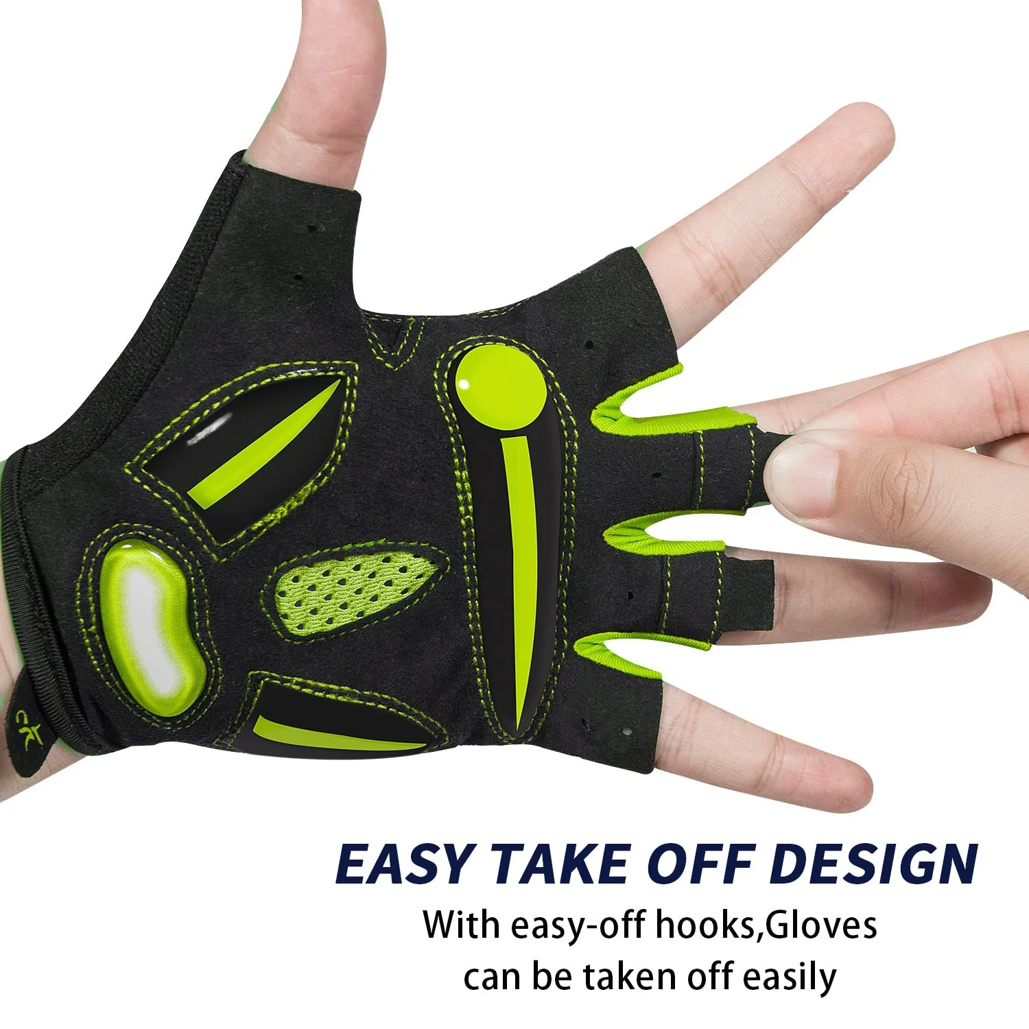 MOREOK Bike Gloves 5MM Liquid Gel Pad Bicycle Gloves Shockproof