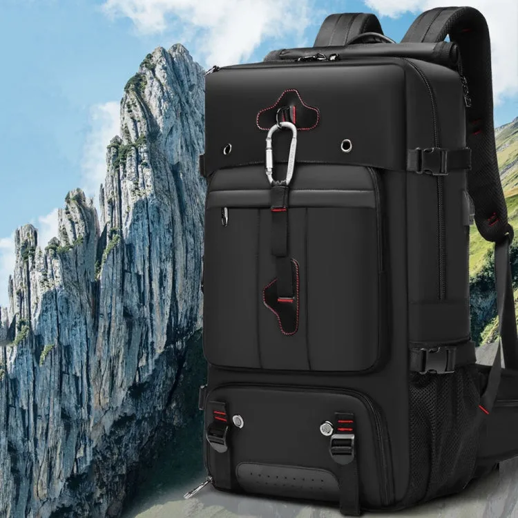 Multifunctional Large-capacity Waterproof Outdoor Mountaineering Backpack with USB Port(Full-Camouflage)