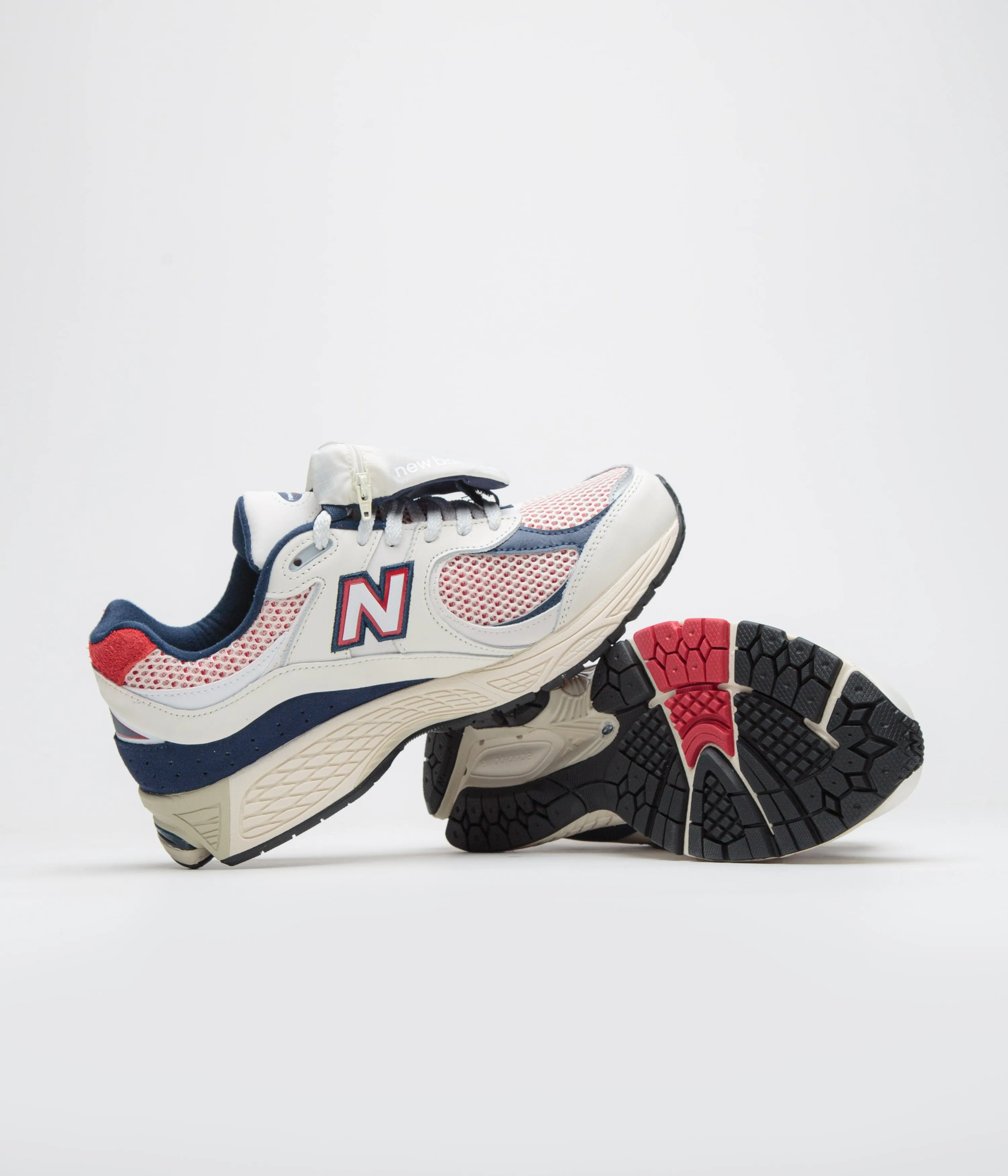 New Balance 2002R Shoes - Sea Salt / Red / Blue