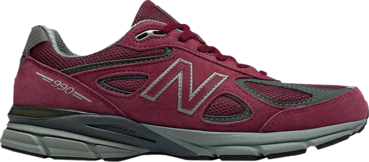 New Balance 990v4 Made In USA 'Burgundy' sneakers, red