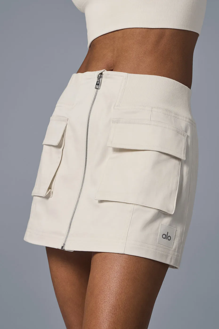 Night Out Cargo Skirt - Ivory