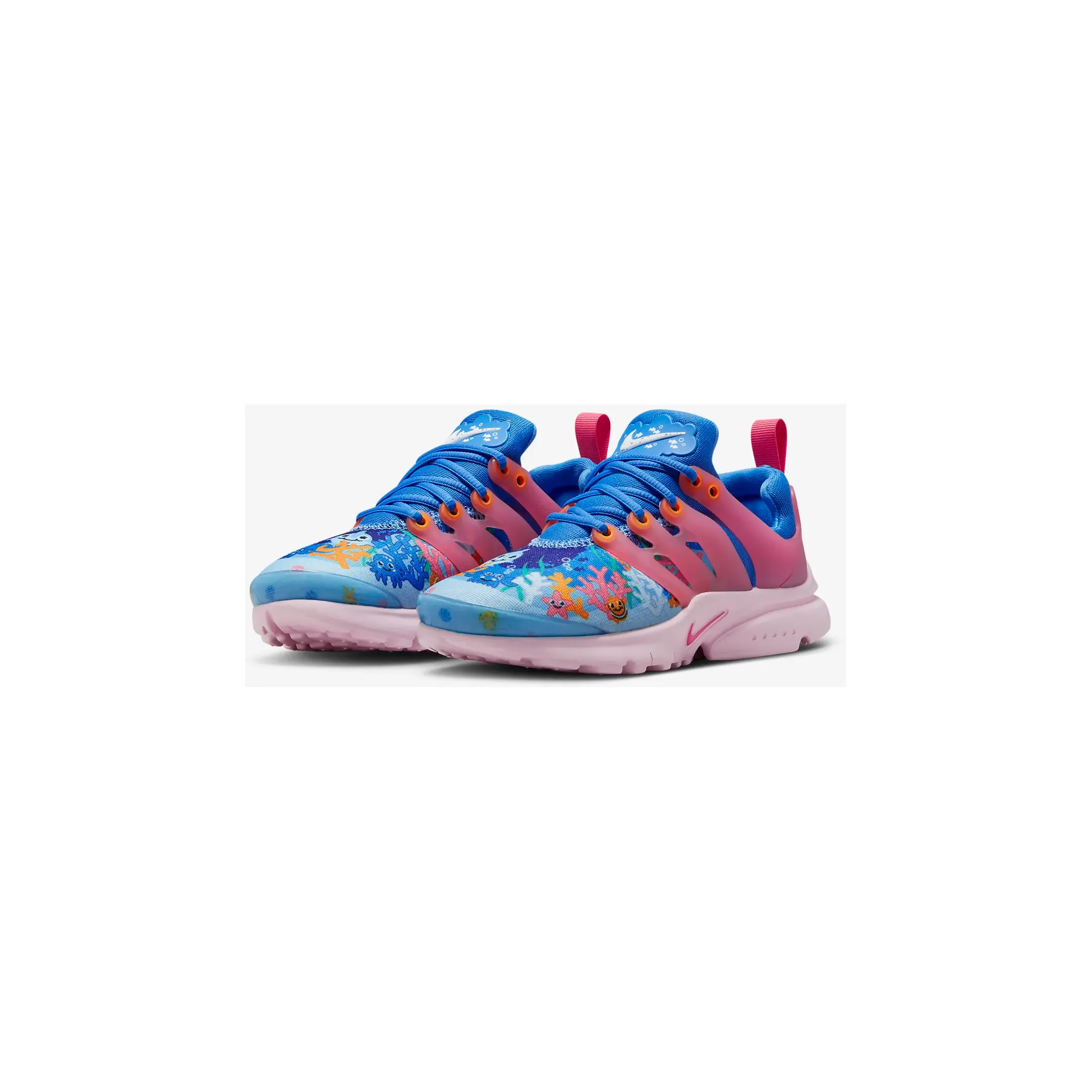 Nike Kid's Presto SE Shoes - Light Photo Blue / Sea Coral / Vivid Orange / Summit White