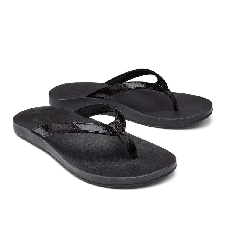 Olukai Women's Puawe Sandal - Black/Black