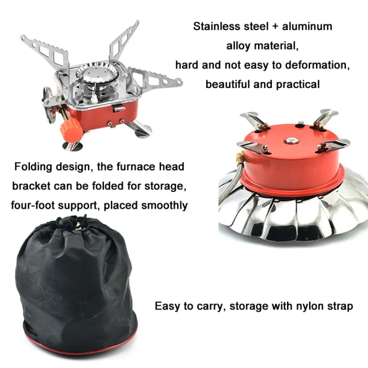 Outdoor Camping Mountaineering Portable Mini Gas Stove, Style: Lotus (Threaded Interface)