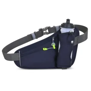 Outdoor Sports Mountaineering Water Bottle Waist Bag(Navy Blue)