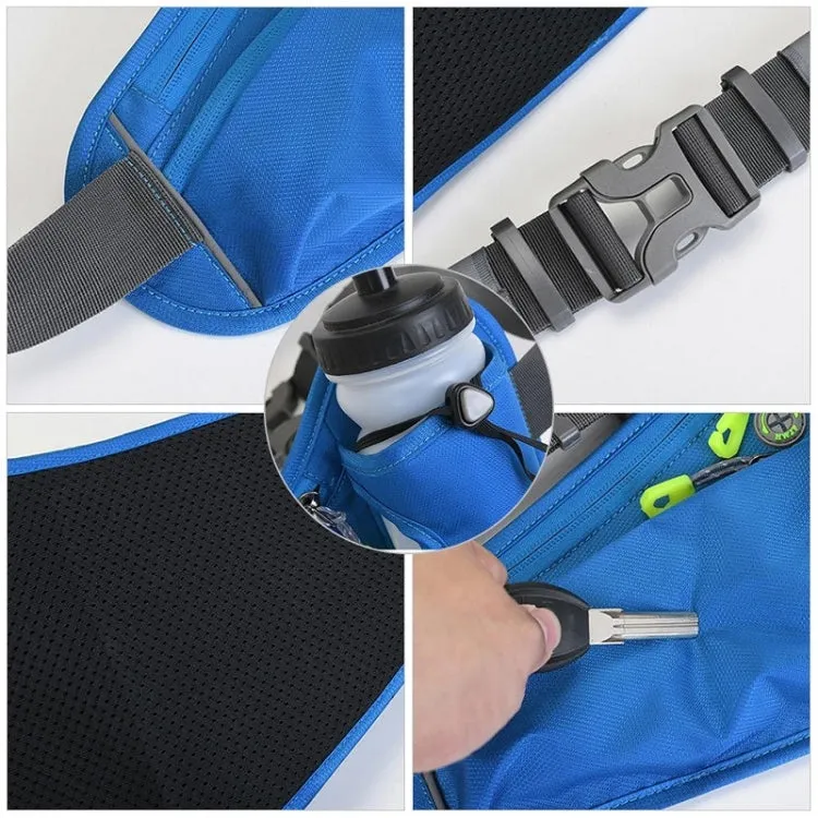 Outdoor Sports Mountaineering Water Bottle Waist Bag(Navy Blue)