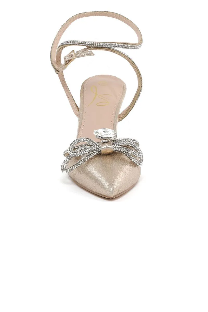 Party Wear Sandal I47154-Golden