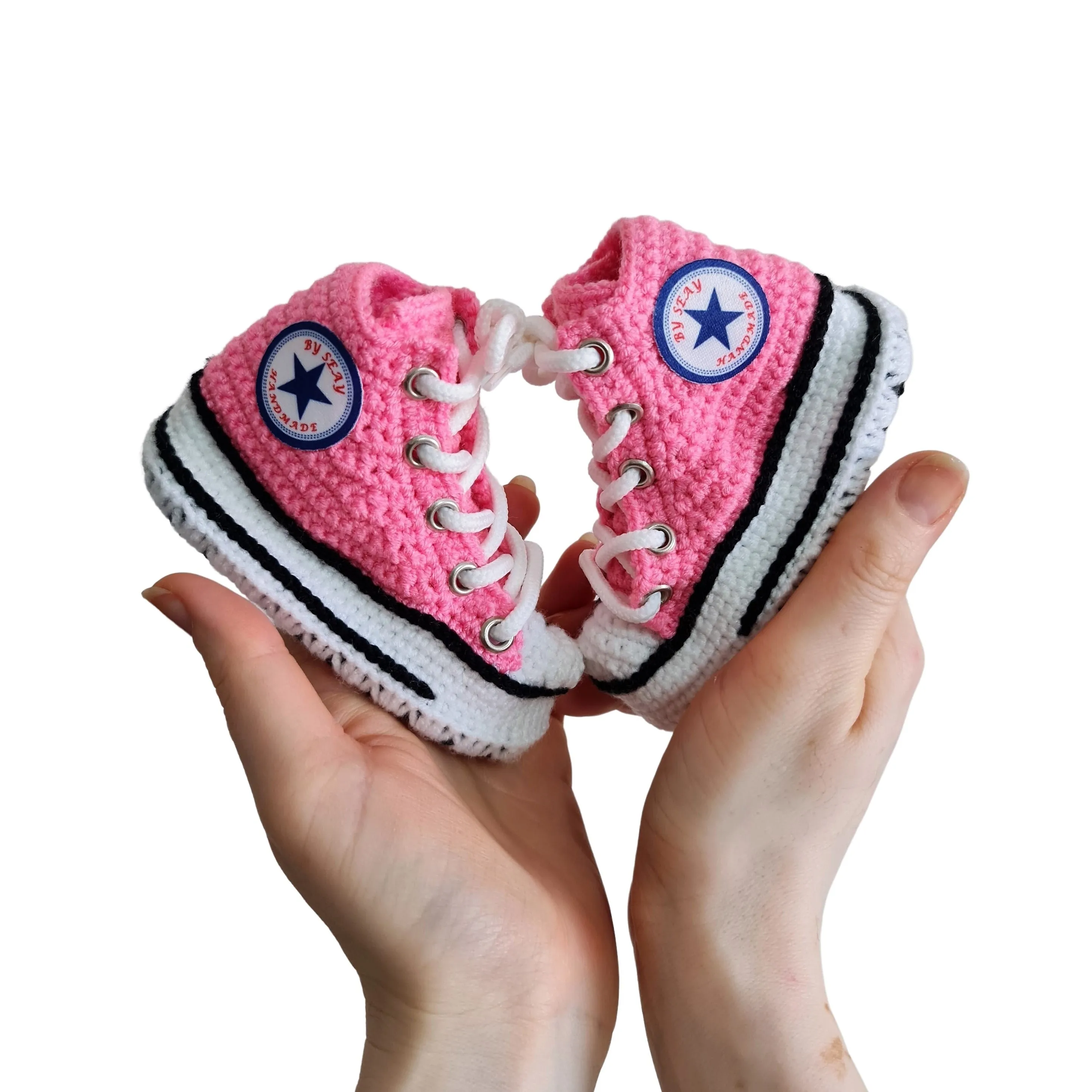 Pink Baby Booties Natural Cotton Slippers Sneakers