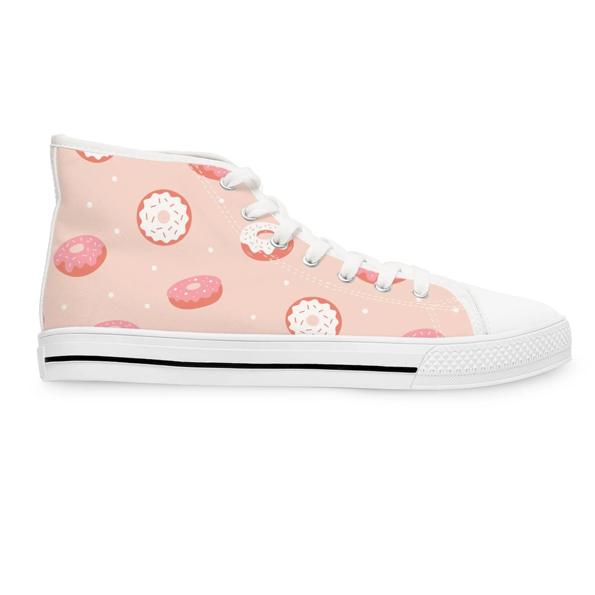 Pink Donuts Women's High Top Sneakers