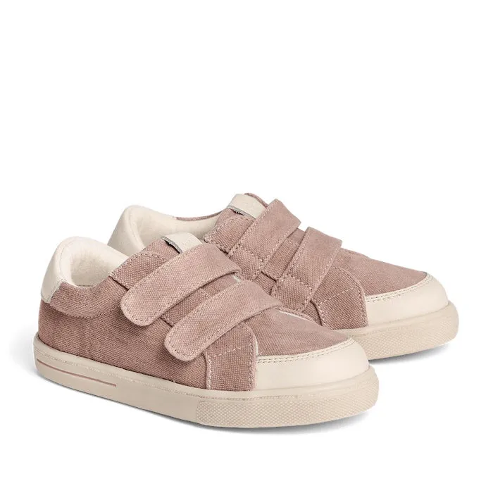 Pretty Brave Otto Organic Canvas Trainer With Leather Toe Buffer Pink