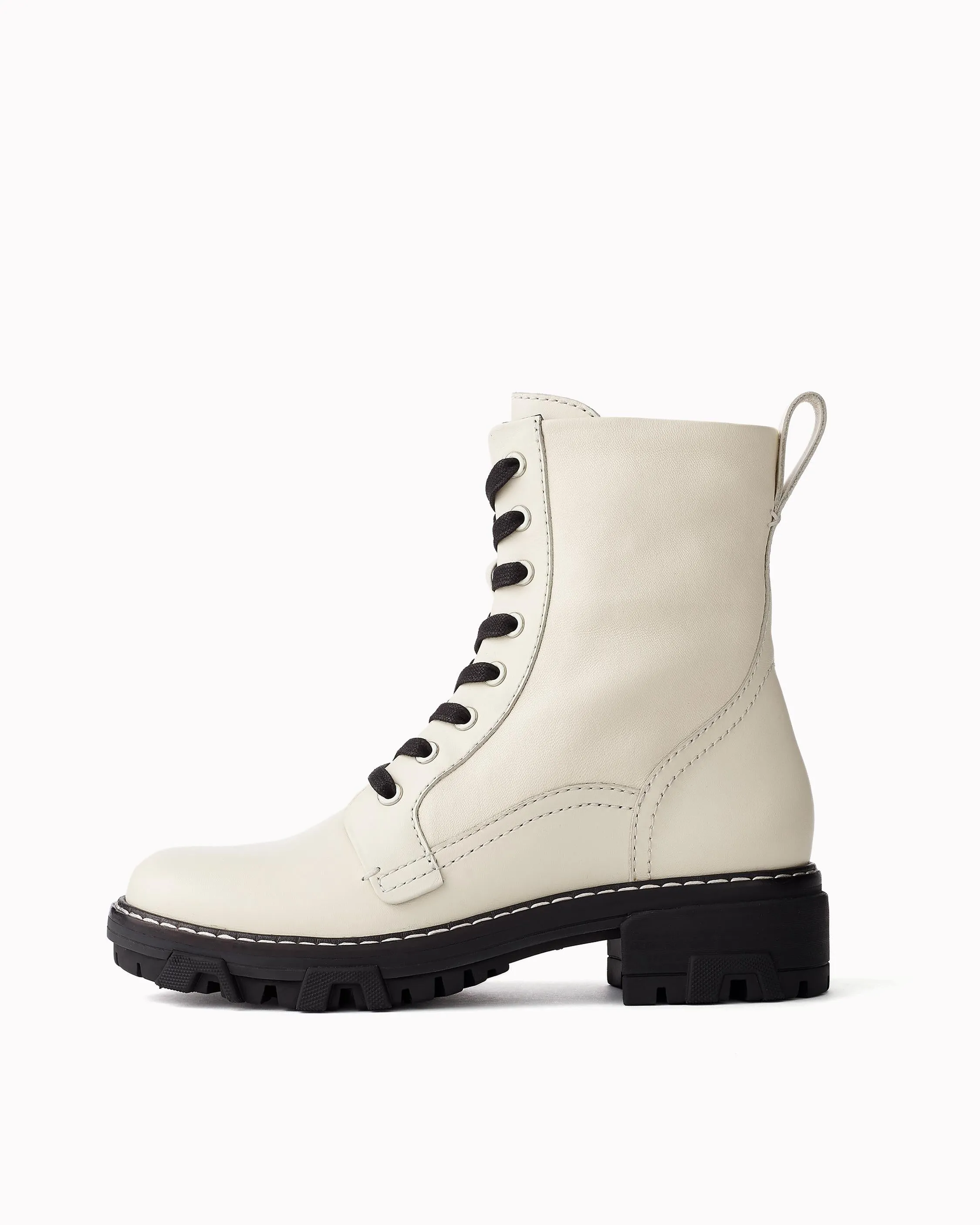 Rag & Bone Footwear - Shiloh Combat Boot in Antique White