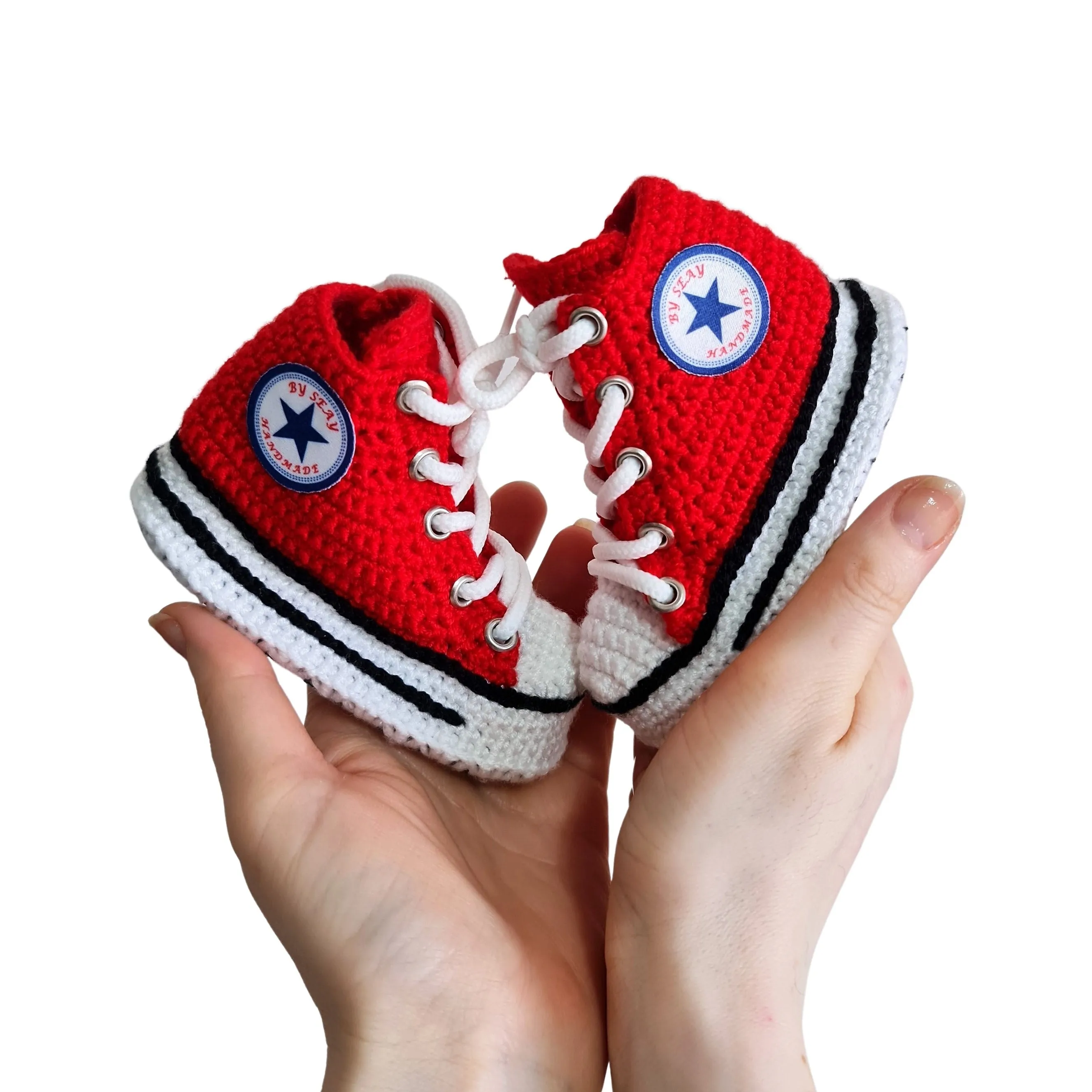 Red Baby Christmas Comfy Booties, Newborn Cotton Slippers Sneakers