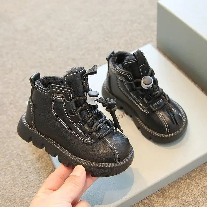 Retro Short Boots for Kids: G09122 Children's Casual Shoes for Boys and Girls