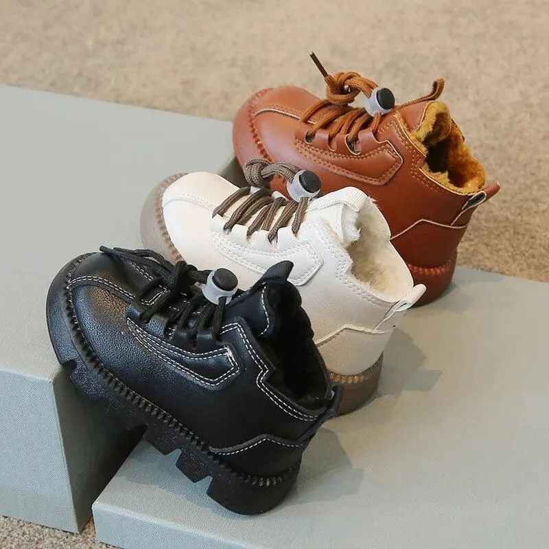 Retro Short Boots for Kids: G09122 Children's Casual Shoes for Boys and Girls