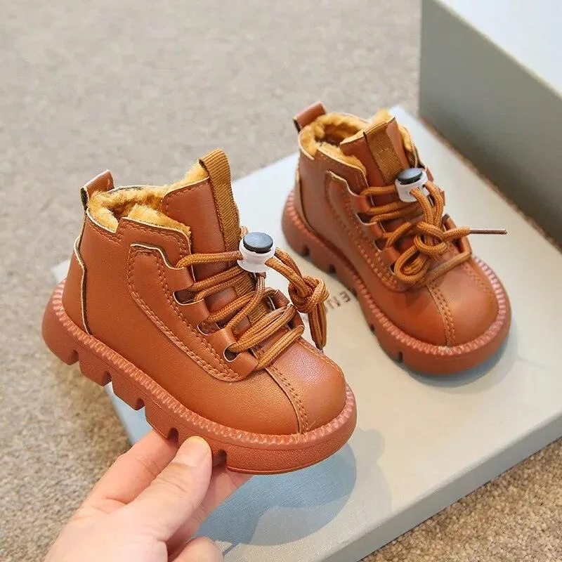 Retro Short Boots for Kids: G09122 Children's Casual Shoes for Boys and Girls